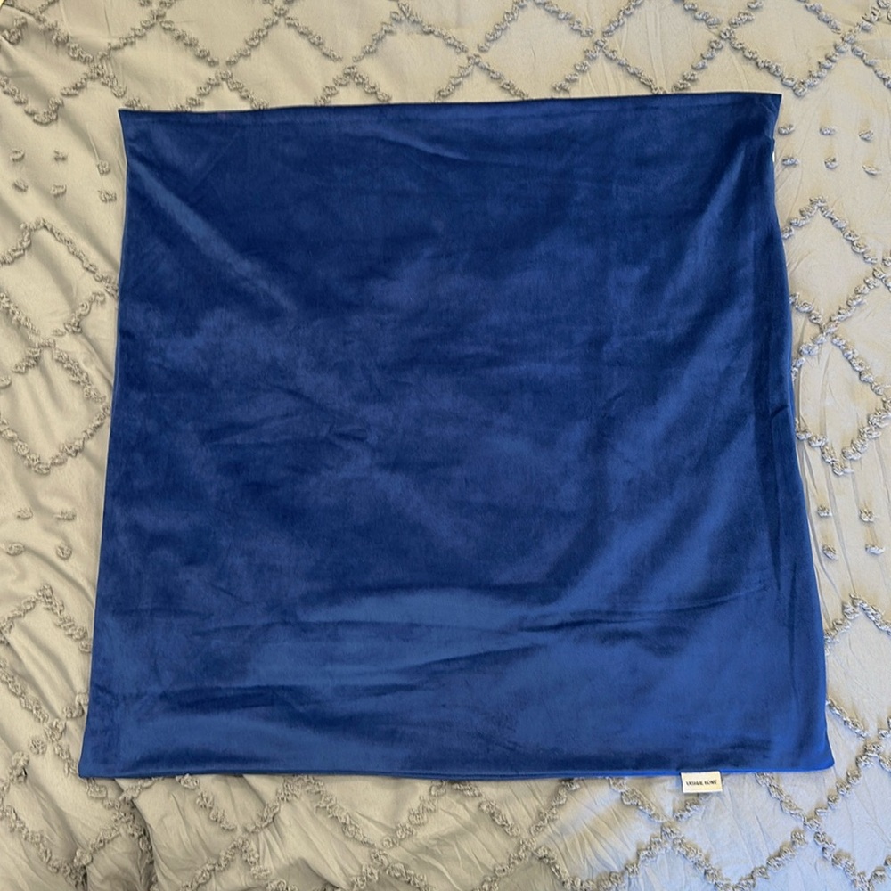NWOT 1 royal blue velvet pillow cover